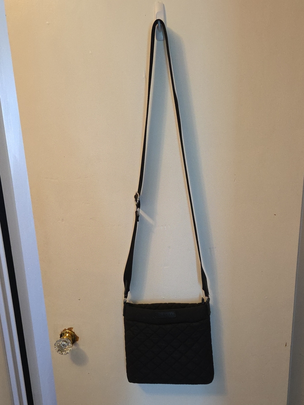 Bugatti Black Quilted Crossbody Bag